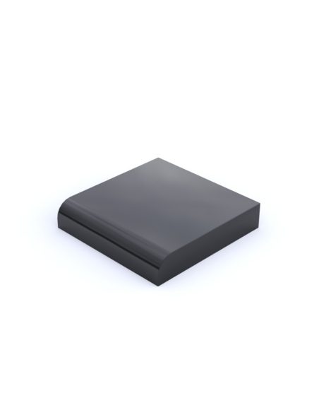 Placa lisa borde curvo
