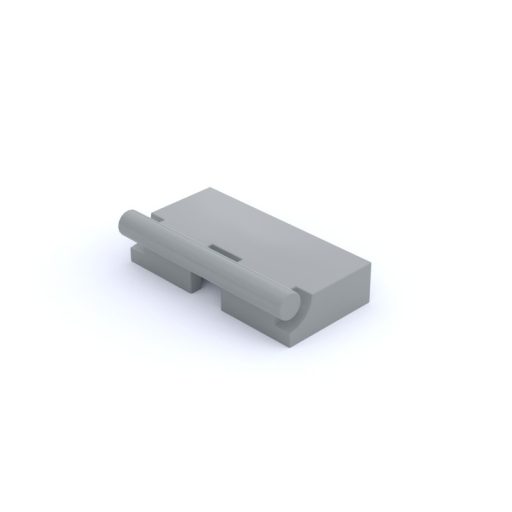 Placa bisagra macho 1x2