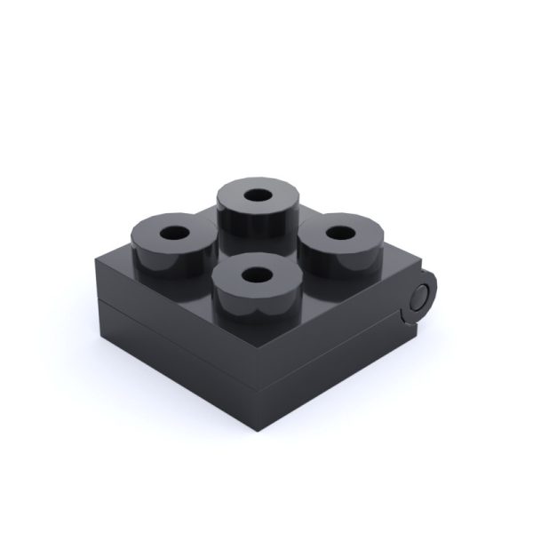 Placa bisagra 4 ptos. macho-hembra