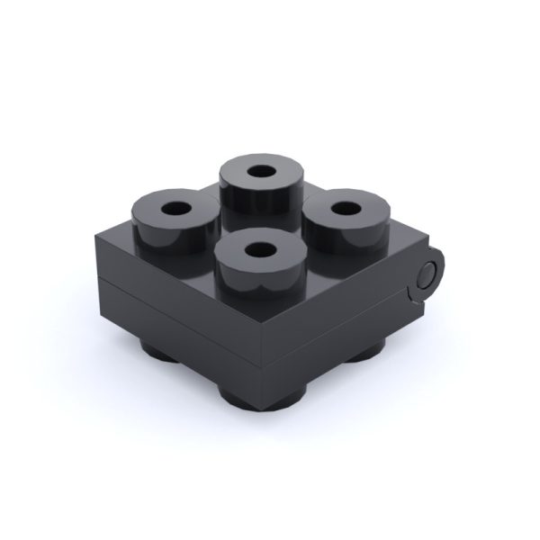 Placa bisagra 4 ptos. macho-macho