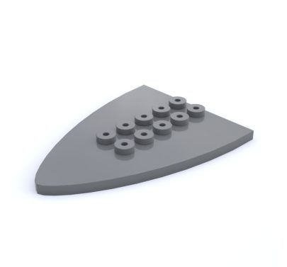 Placa de proa 6 ptos.