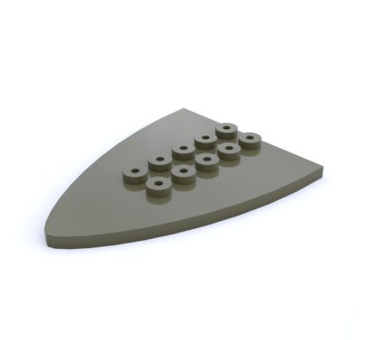 Placa de proa 6 ptos.