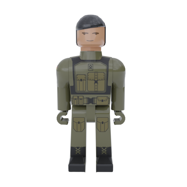 Minifig Artillero De Tanque